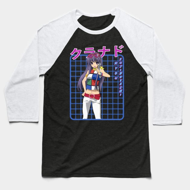 Funny Art Kyou Clannad Manga Baseball T-Shirt by Cierra Bauch